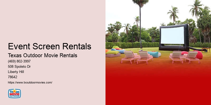 Texas Outdoor Movie Rentals