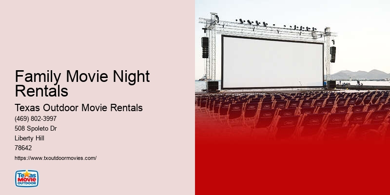 Rent Outdoor Movie Equipment